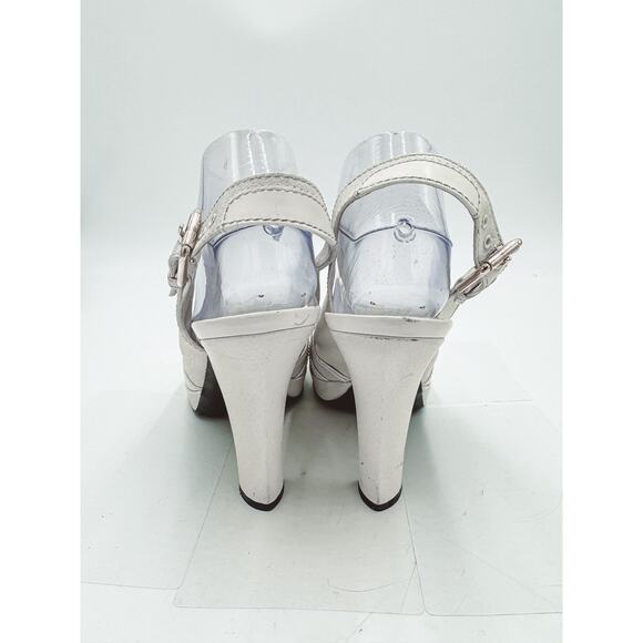 Louis Vuitton White Peep Toe Heels size 41 - Picture 2 of 8